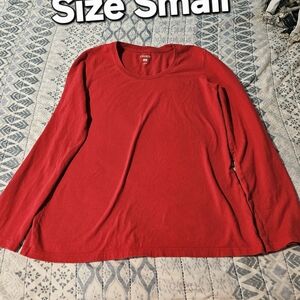 Red Long Sleeve Top - Size Small